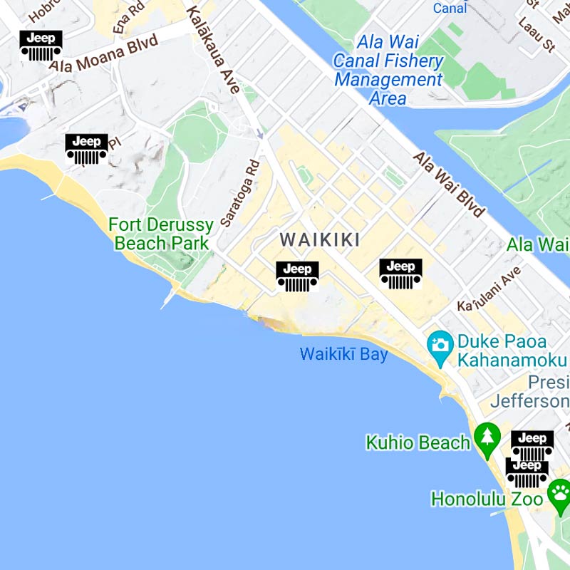 Jeep Rental in Waikiki - Hawaii Jeeps