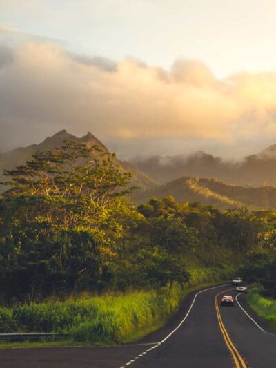 Driving road in Kauai